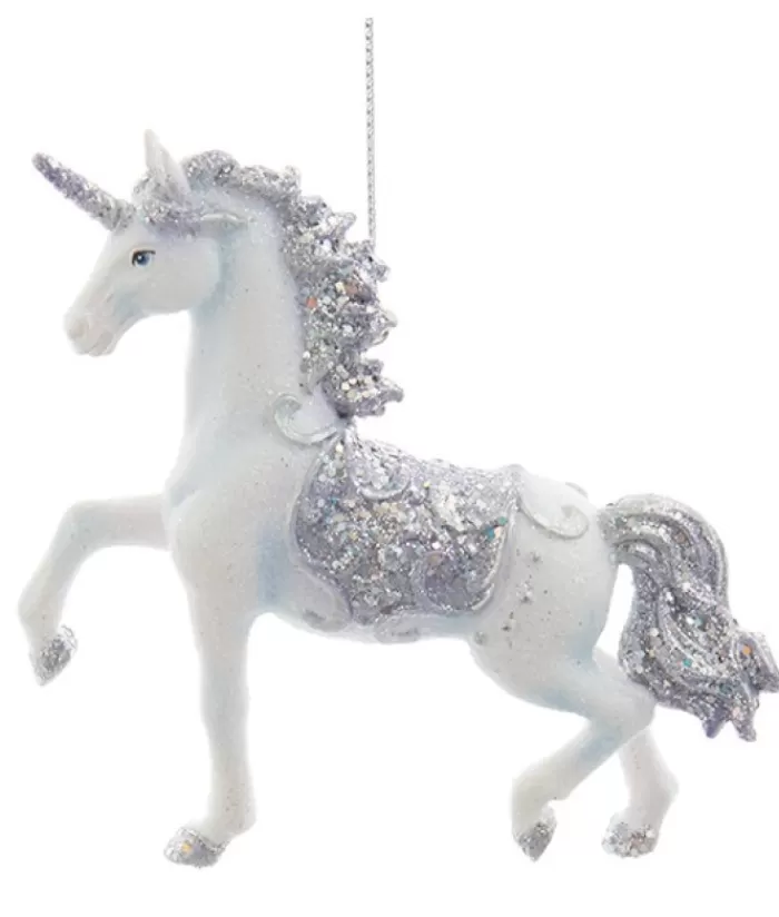 Boutique de Noël Animaux*Ornament, Periwinkle Unicorn, Glittering