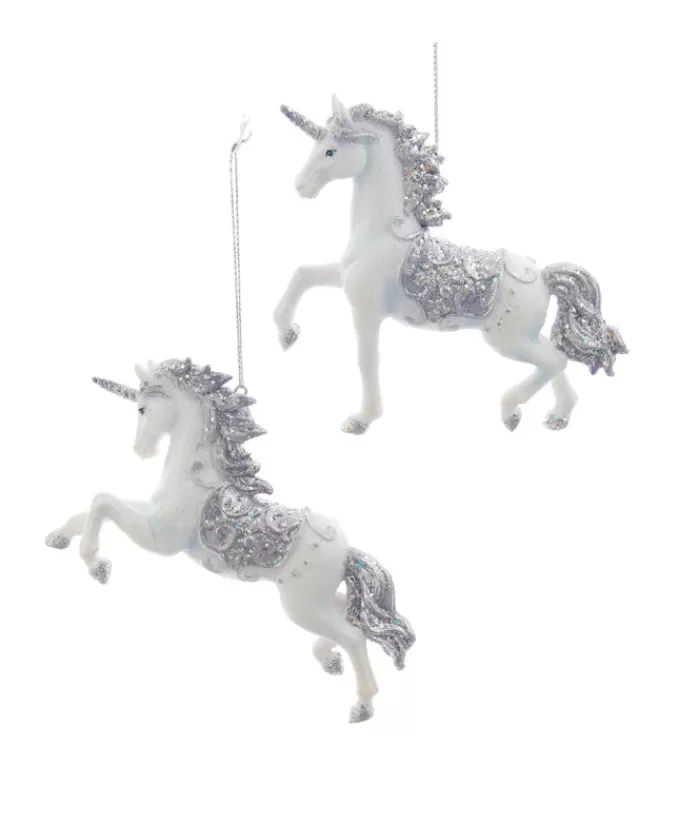 Boutique de Noël Animaux*Ornament, Periwinkle Unicorn, Glittering