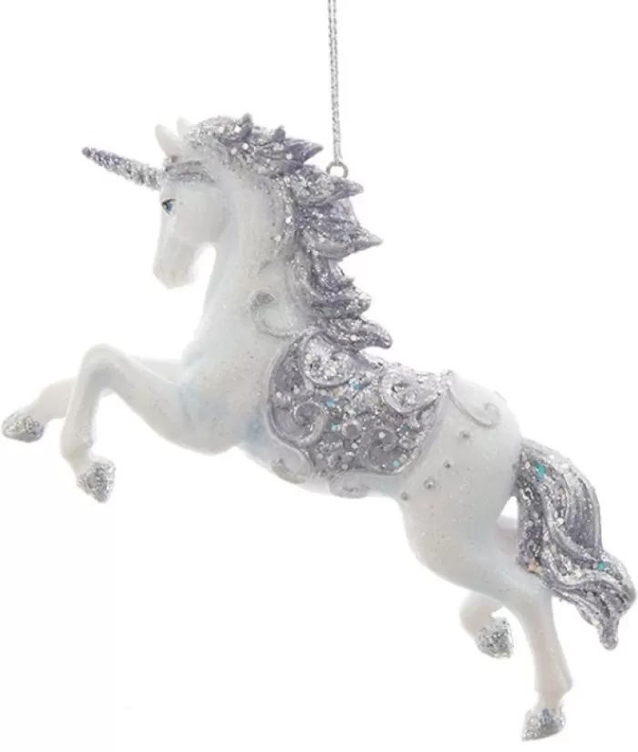 Boutique de Noël Animaux*Ornament, Periwinkle Unicorn, Glittering