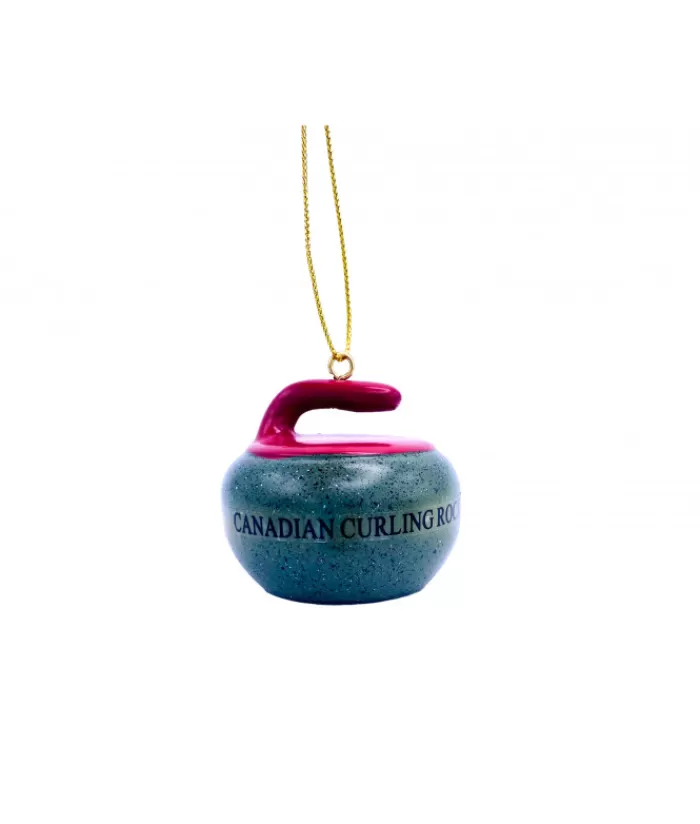 Boutique de Noël Sports*Ornament, Red Curling Rock