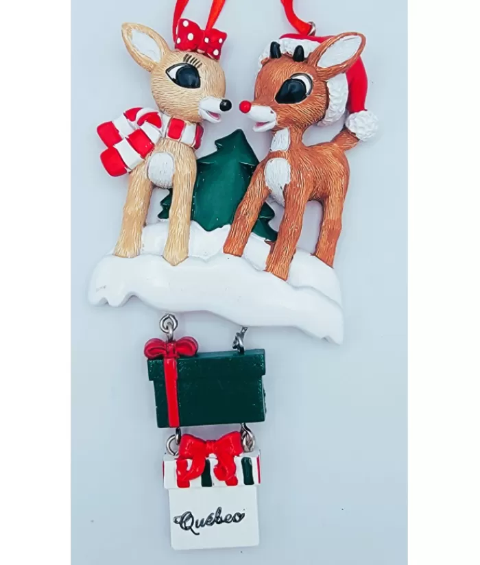 Boutique de Noël Animaux*Ornament, Rudolph, Clarice And 2 Xmas Gifts