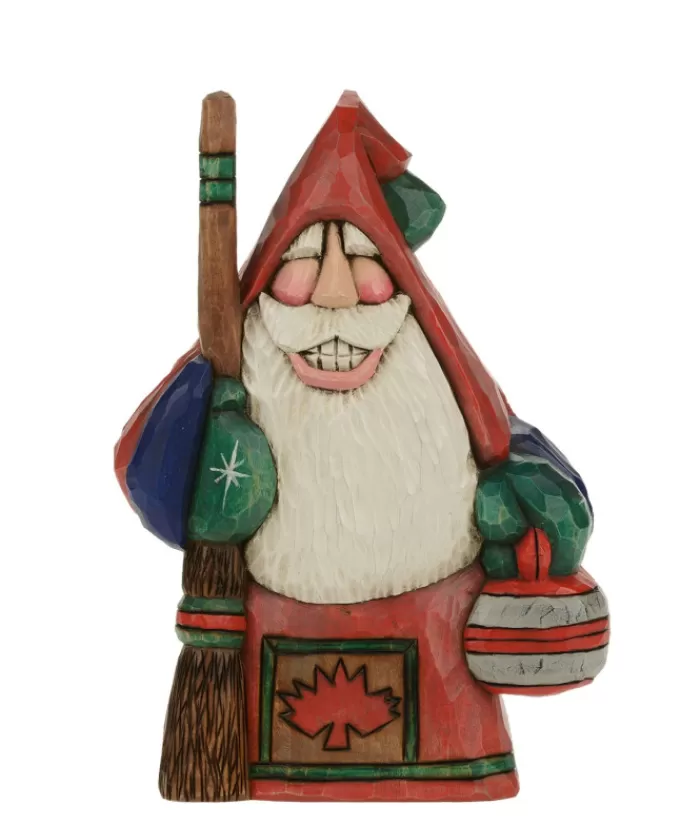 Boutique de Noël Sports*Ornament, Santa The Curling Player, Souvenir Of Canada.