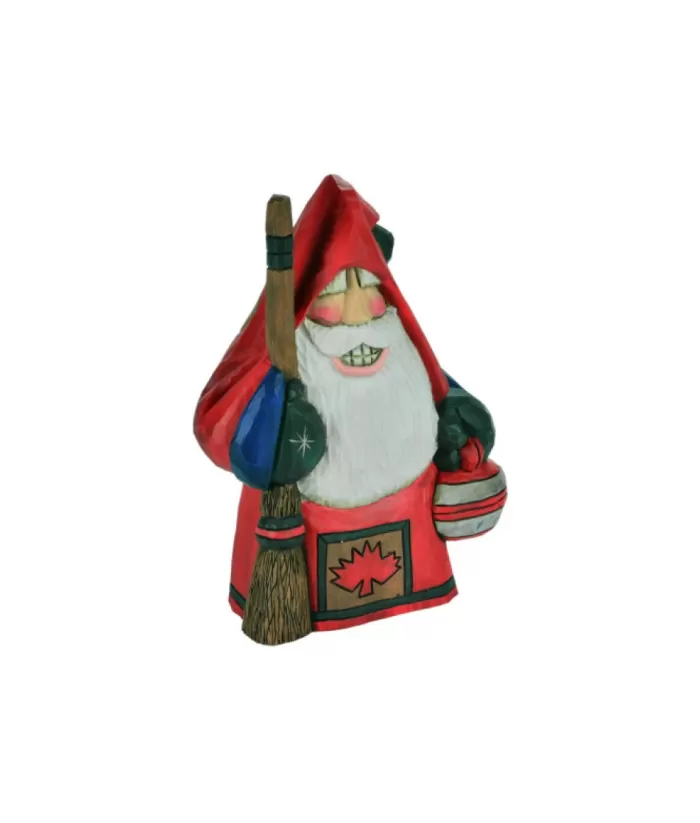 Boutique de Noël Ornament, Santa The Curling Player, Souvenir Of Canada.