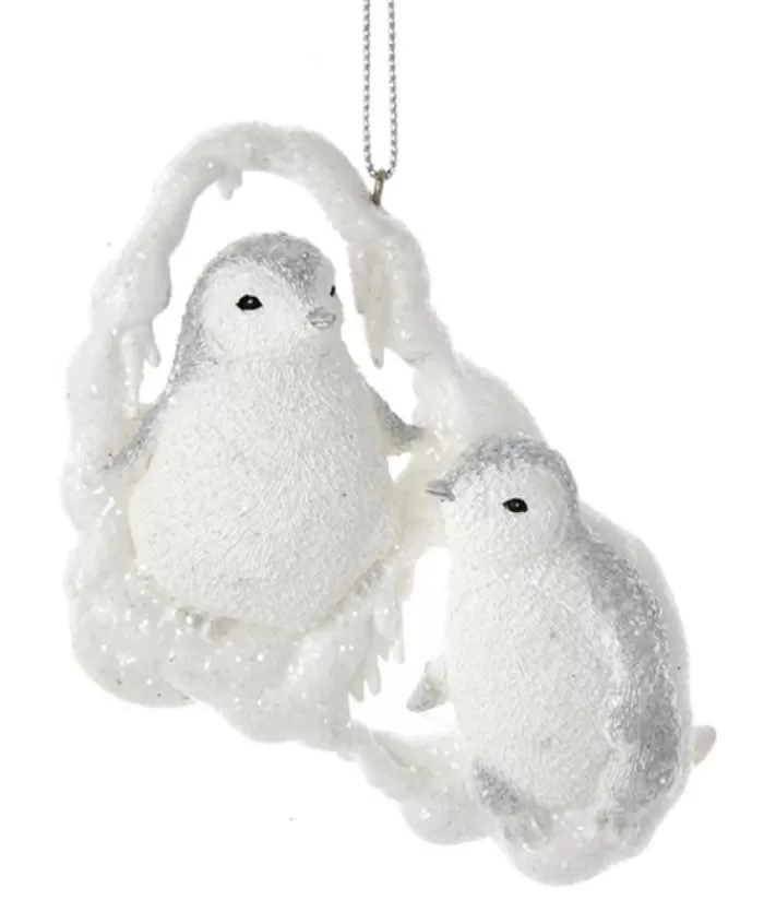 Boutique de Noël Animaux*Ornament, Silver And White Penguins