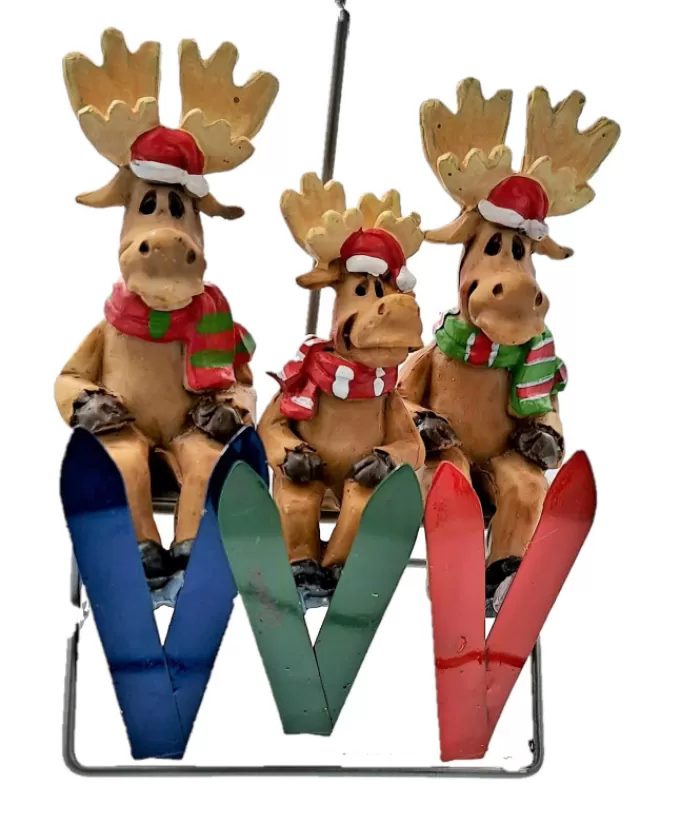 Boutique de Noël Sports*Ornament, Ski-Lift With 3 Moose