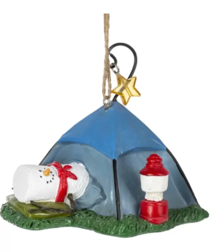 Boutique de Noël Nourriture & Breuvages*Ornament, S'Mores, Blue Tent Camper