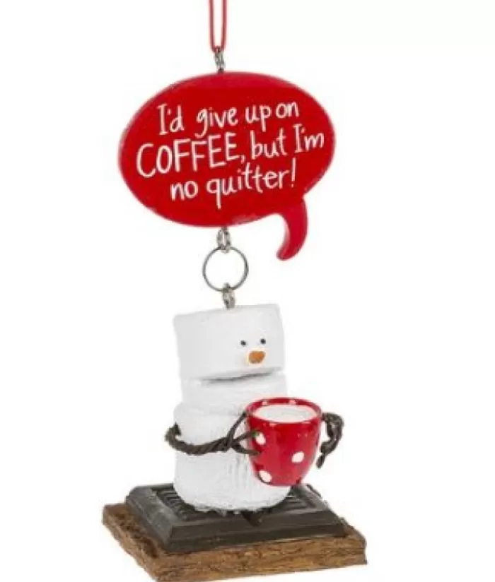 Boutique de Noël Sentiments*Ornament, S'Mores, Coffee Lover With Coffee