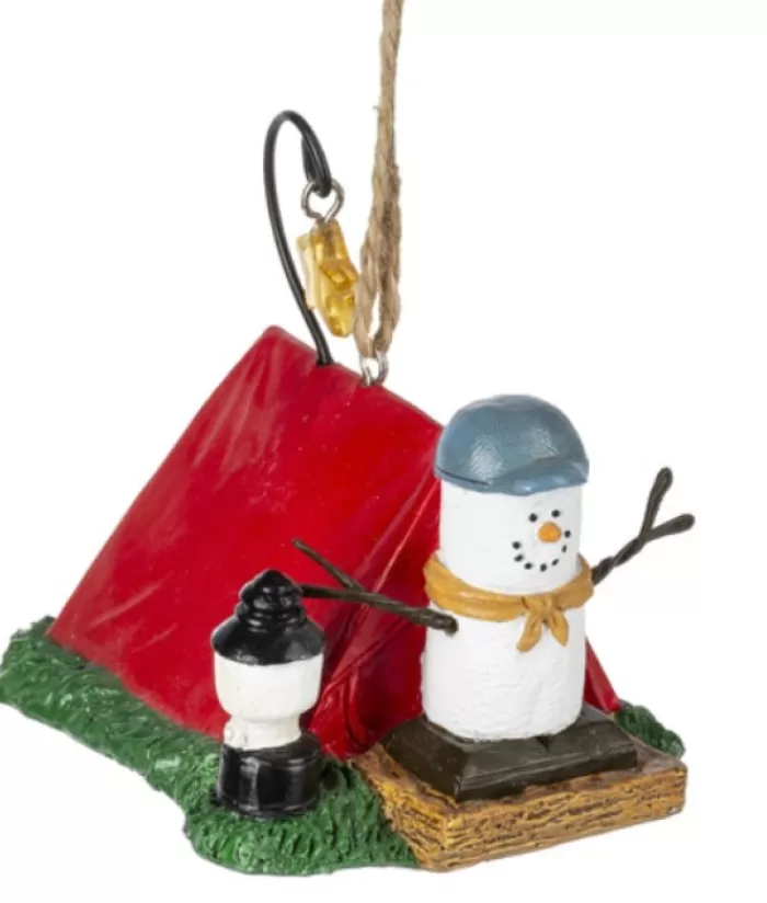 Boutique de Noël Nourriture & Breuvages*Ornament, S'Mores, Red Tent Camper