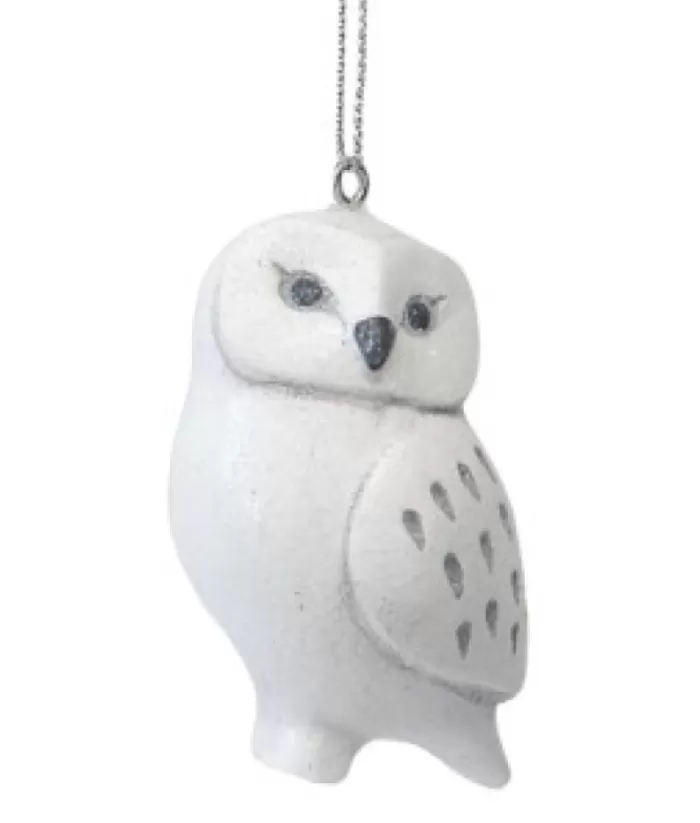 Boutique de Noël Ornament, Snow Owl, Contemporary Styling