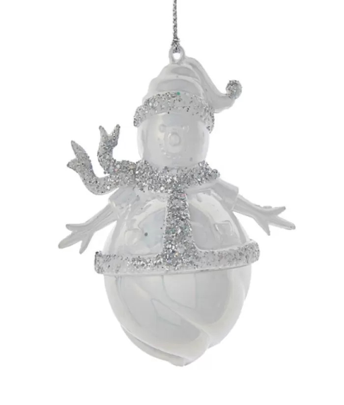 Boutique de Noël Bonhommes De Neige*Ornament, Snowman With Glittered Trim