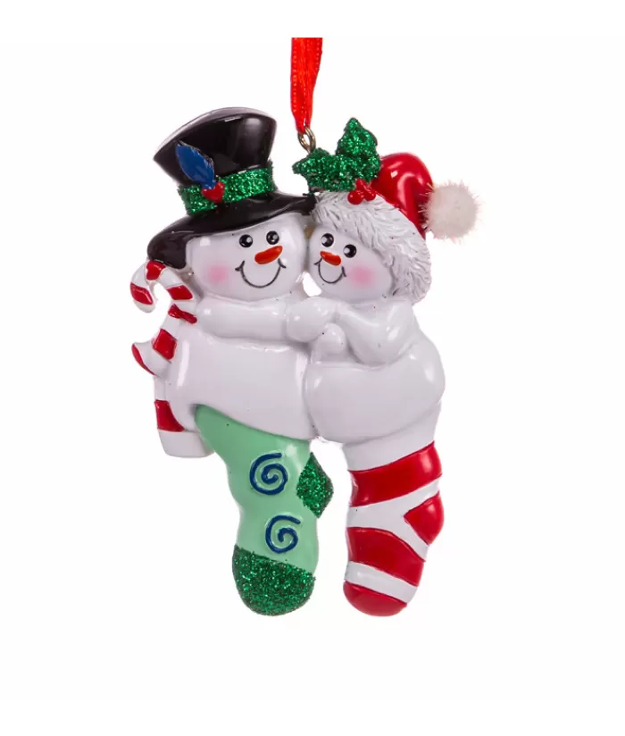 Boutique de Noël Bonhommes De Neige*Ornament. The Snowman Family, With Xmas Stockings