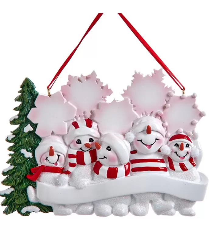 Boutique de Noël Ornament, The Snowman Family, With Xmas Tree