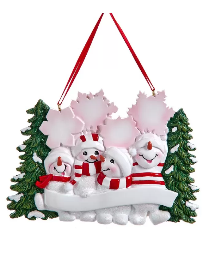 Boutique de Noël Bonhommes De Neige*Ornament, The Snowman Family, With Xmas Tree