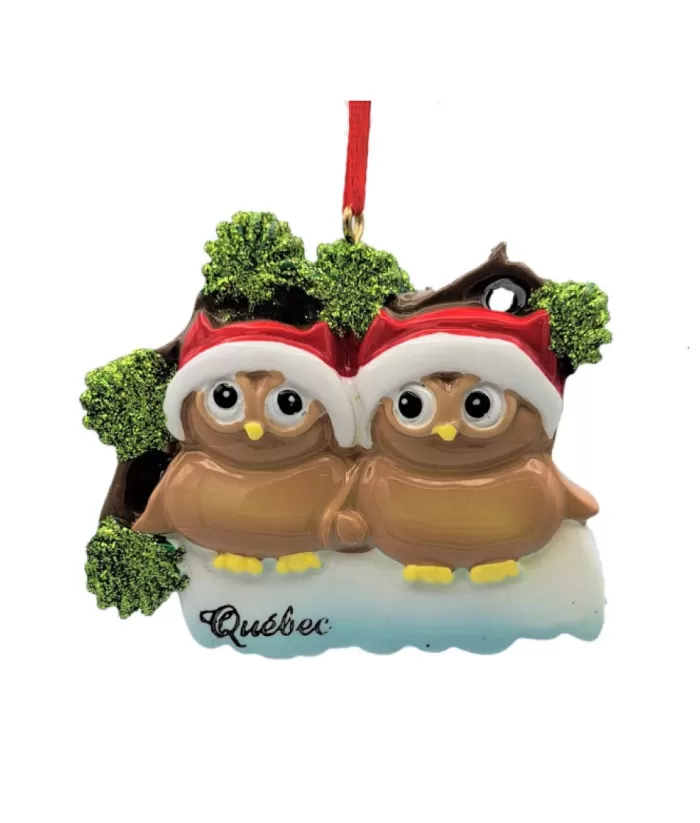 Boutique de Noël Ornament, Two Owls