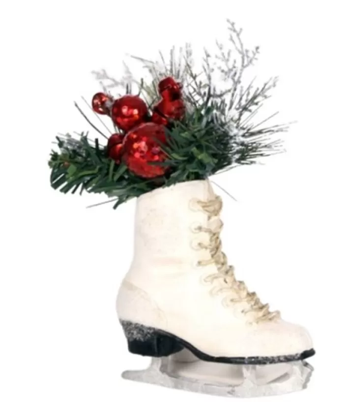 Boutique de Noël Sports*Ornament, White Skate, With Cardinal