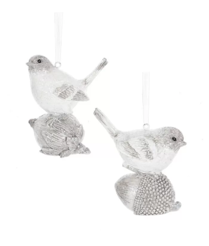 Boutique de Noël Animaux*Ornament, Winter Bird With Nut, Contemporary Styling