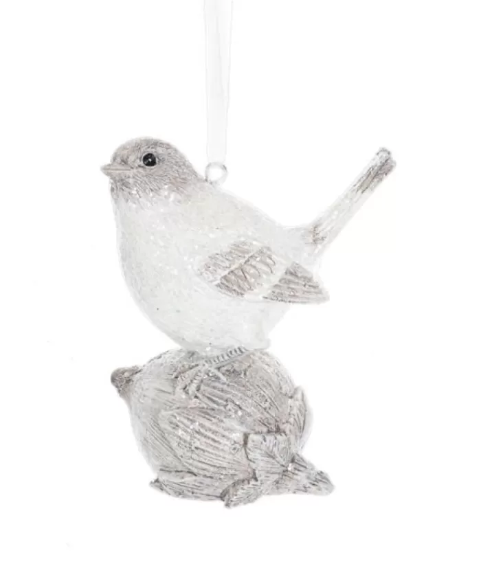 Boutique de Noël Animaux*Ornament, Winter Bird With Nut, Contemporary Styling