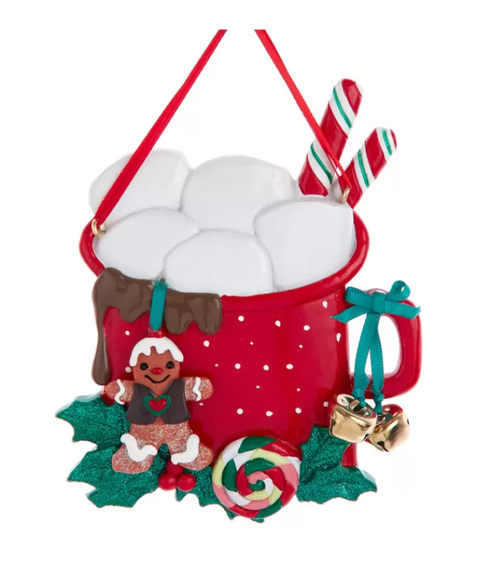 Boutique de Noël Nourriture & Breuvages*Ornament With Bells, Mug Of Hot Chocolate