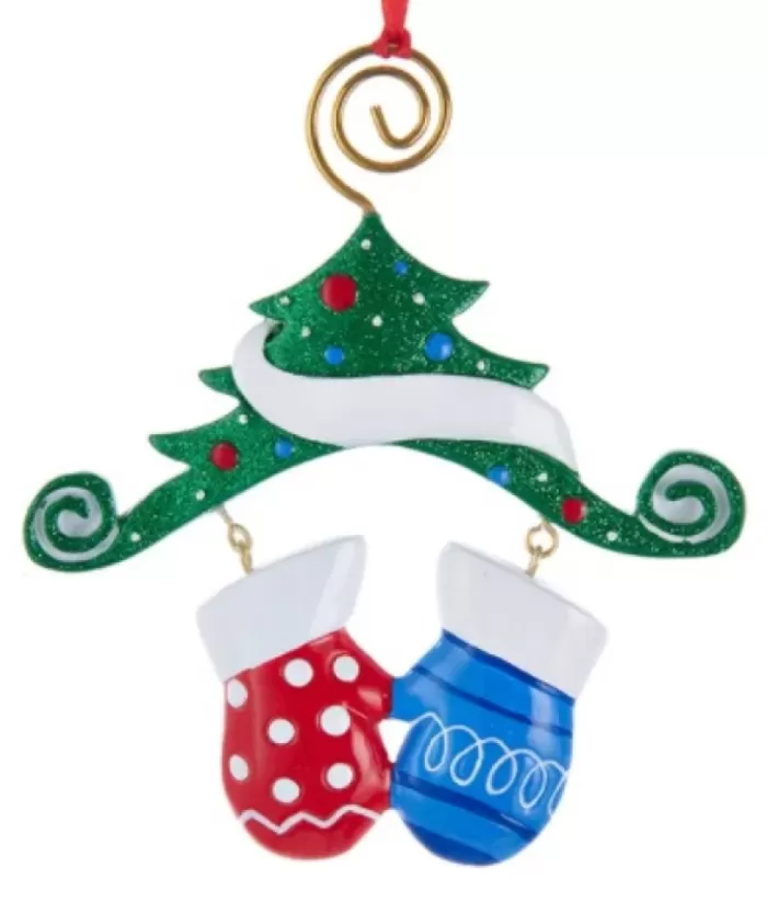 Boutique de Noël Ornament, Xmas Tree With 2 Mittens