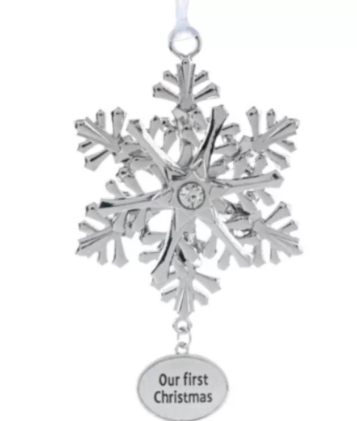 Boutique de Noël Flocons & Étoiles*Ornament, Zinc, Snowflake 1St Xmas