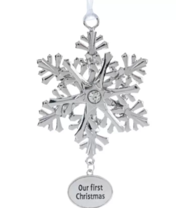 Boutique de Noël Ornament, Zinc, Snowflake 1St Xmas