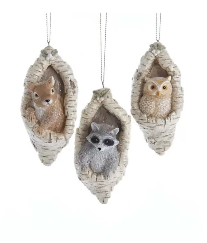 Boutique de Noël Owl In Bark Tree Ornament