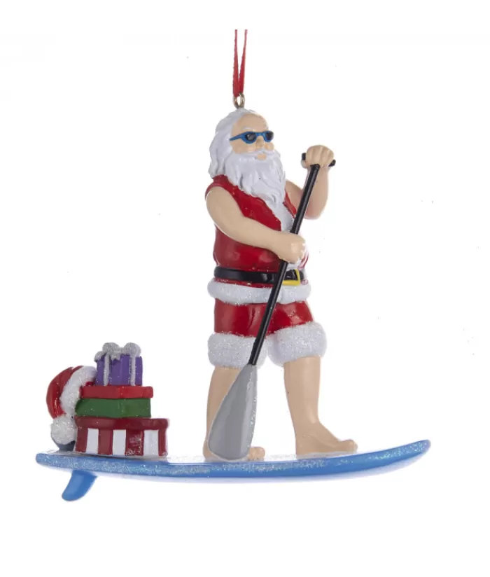 Boutique de Noël Loisirs & Professions*Paddle Board Santa, Ornament