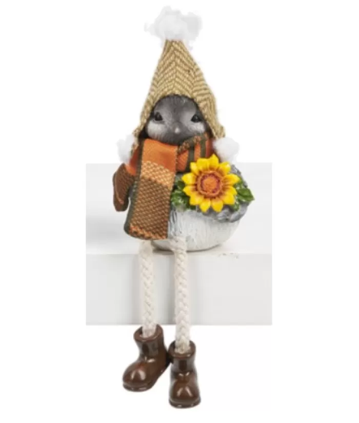 Boutique de Noël Divers*Pattes Pendantes, Oiseau Douillet, Avec Tournesol, Decoration D'Etagere
