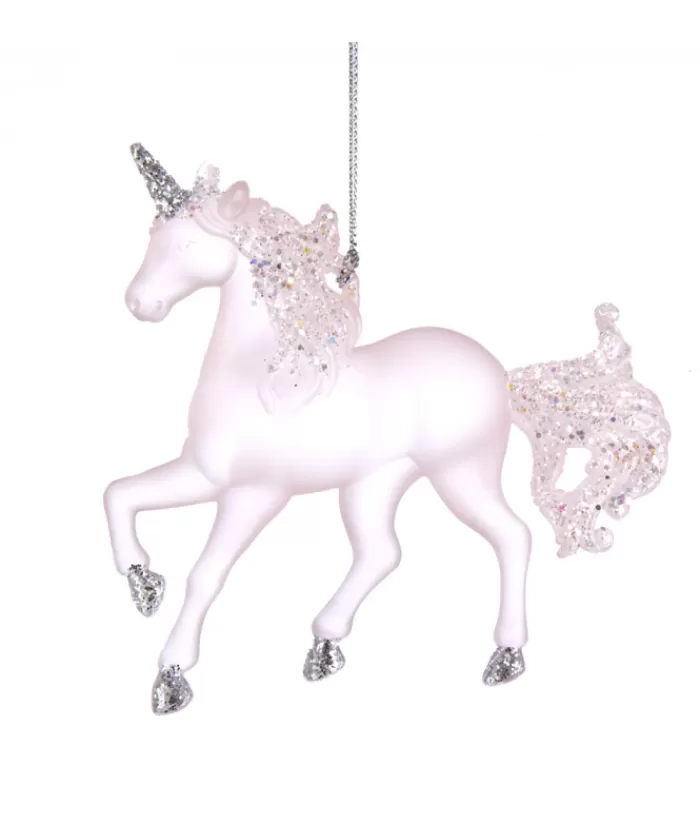 Boutique de Noël Famille & Amitiés*Pink Unicorn With Glitter, Ornament