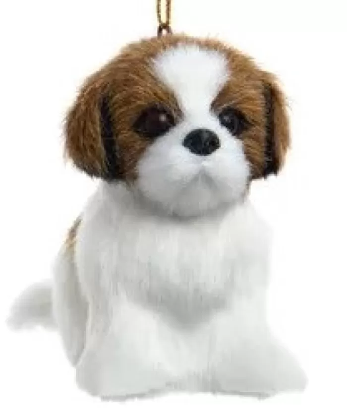 Boutique de Noël Plush Brown Shih Tzu Ornament