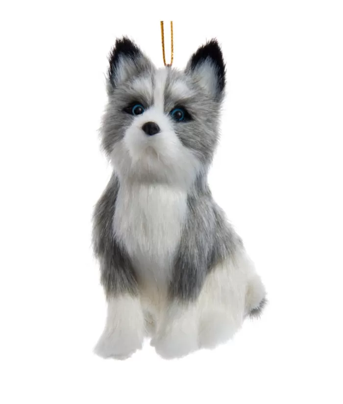 Boutique de Noël Plush Husky Ornament