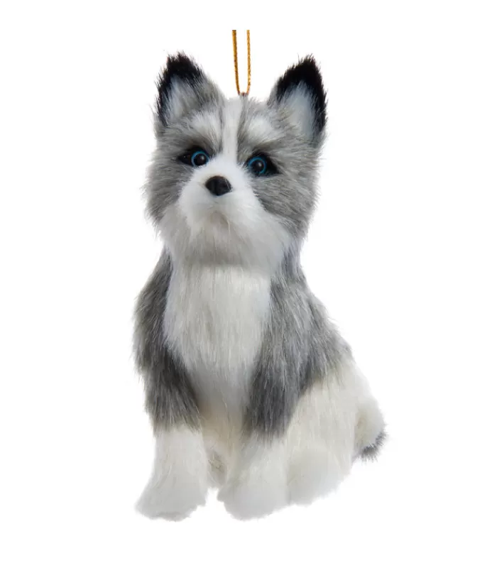 Boutique de Noël Chiens*Plush Husky Ornament