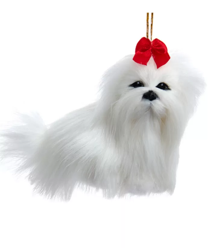 Boutique de Noël Chiens*Plush Maltese Ornament