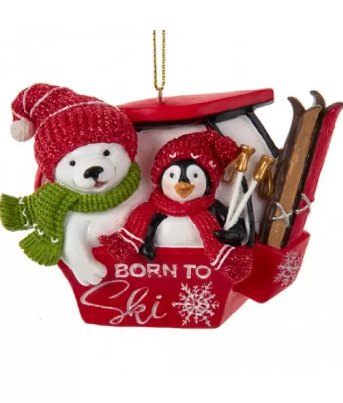 Boutique de Noël Sports*Polar Bear And Penguin In Gondola Ornament