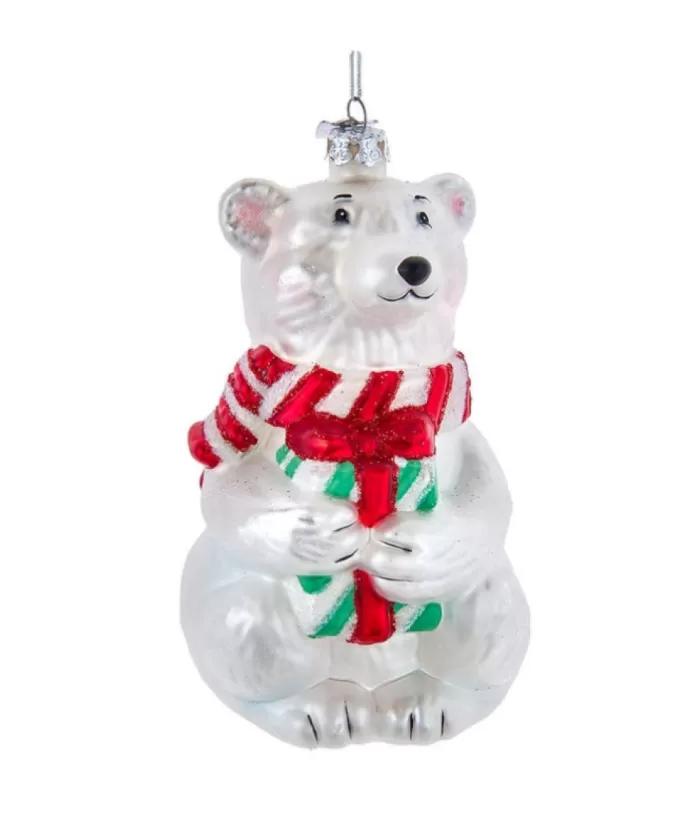 Boutique de Noël Polar Bear Glass Ornament