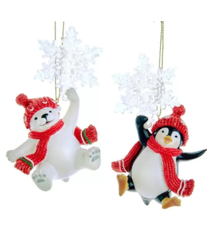 Boutique de Noël Polar Bear With Snowflake Ornament