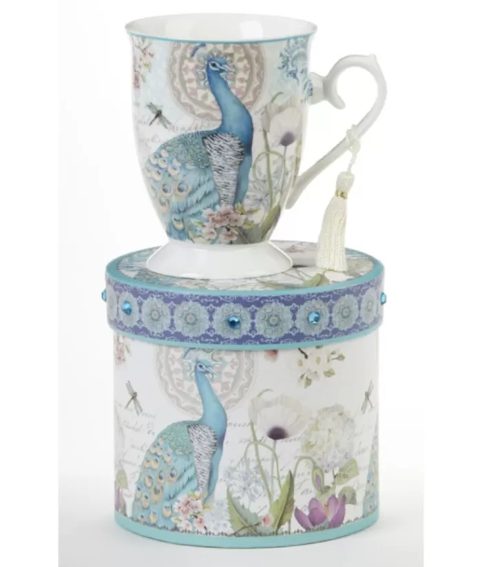 Boutique de Noël Porcelain Mug, Peacock