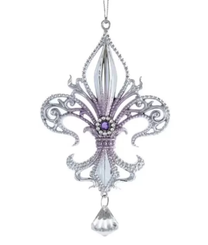 Boutique de Noël Divers*Purple Fleur De Lys, Ornament