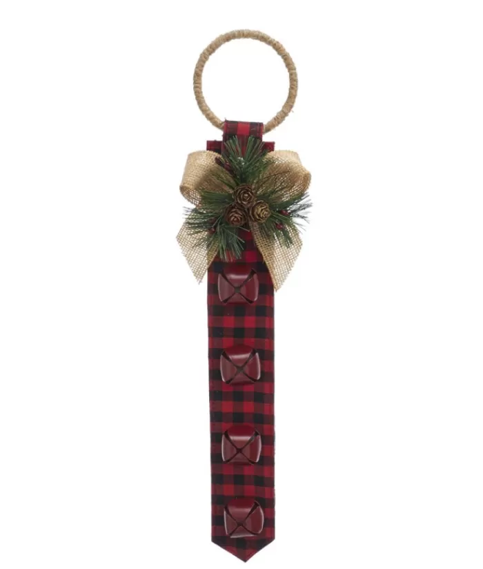 Boutique de Noël Cloches & Grelots*Red And Black Plaid Door Hanger