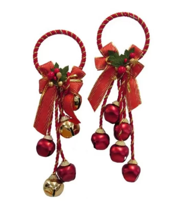 Boutique de Noël Cloches & Grelots*Red And Gold Bell Door Hanger