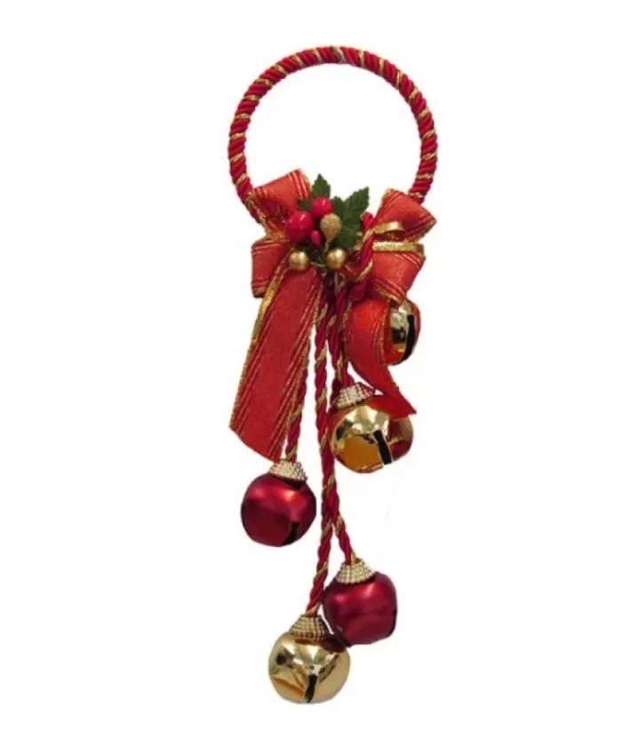 Boutique de Noël Red And Gold Bell Door Hanger