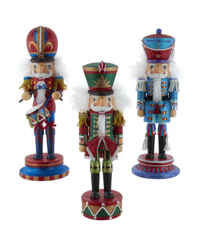 Boutique de Noël Ballet & Casse-Noisettes*Red And Green Nutcracker On Drum 15" Tall