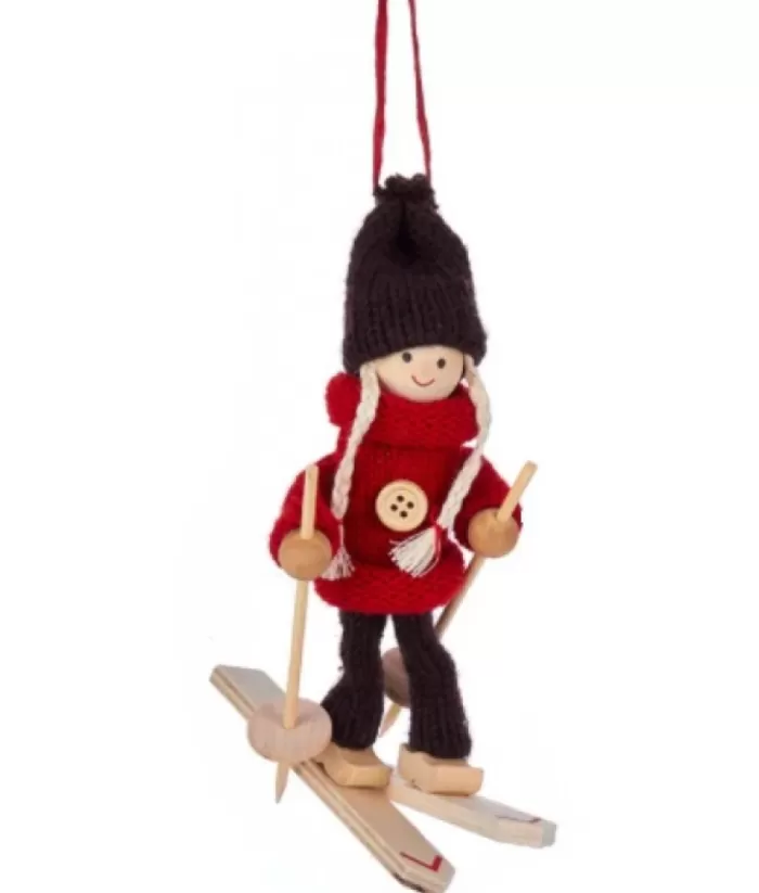 Boutique de Noël Red Skier Ornament