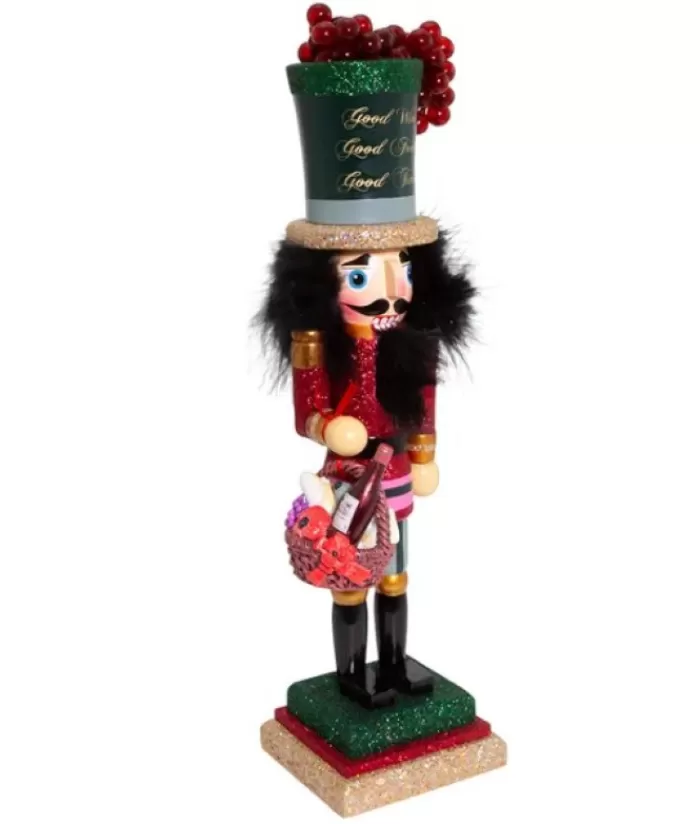 Boutique de Noël Ballet & Casse-Noisettes*Red Wine Themed 14" Tall Nutcracker