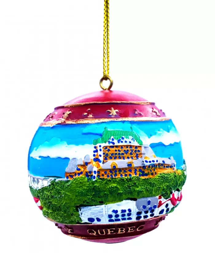 Boutique de Noël Divers*Resin Chateau Frontenac Round Ornament