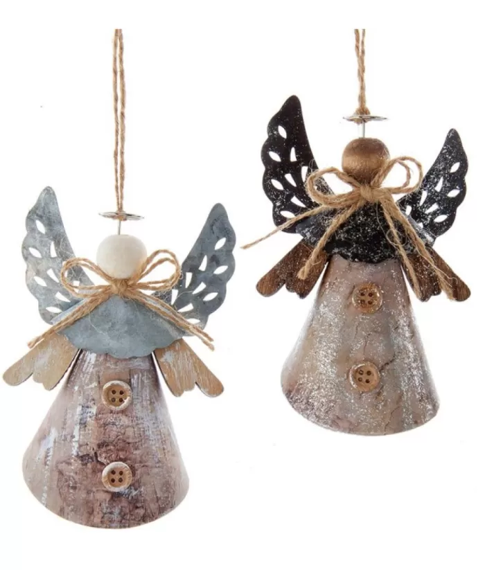 Boutique de Noël Rustic Angel With Black Wings Ornament