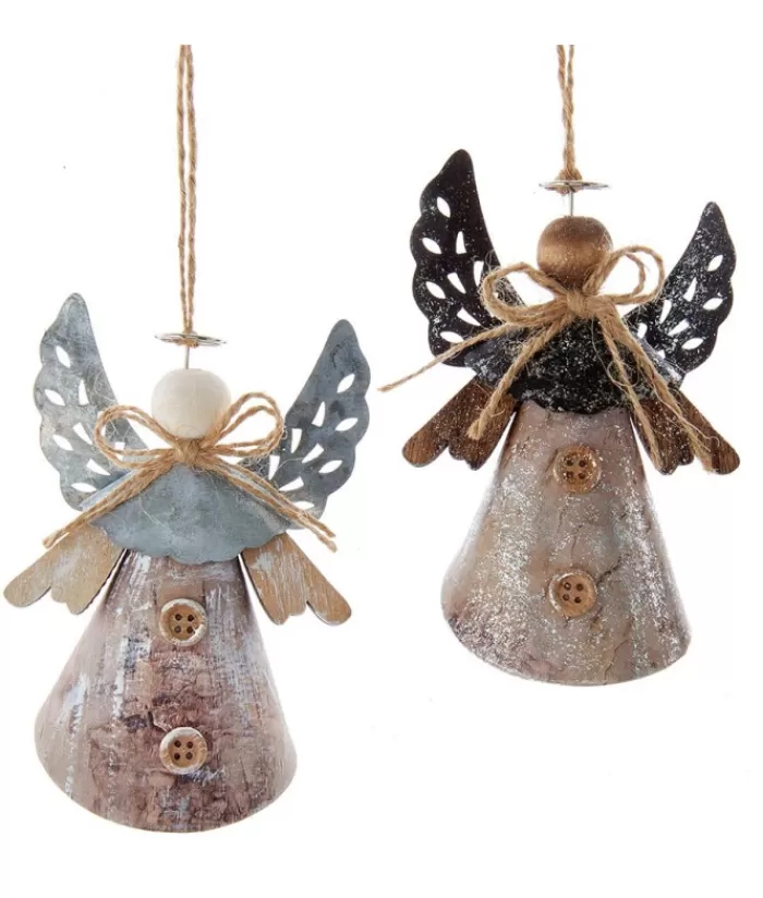 Boutique de Noël Anges & Père Noël*Rustic Angel With Black Wings Ornament