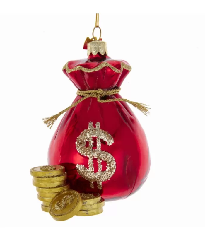 Boutique de Noël Sack Of Money Glass Ornament