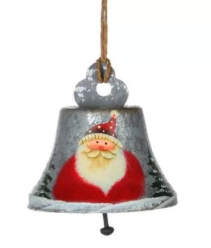 Boutique de Noël Santa Grey Bell Ornament