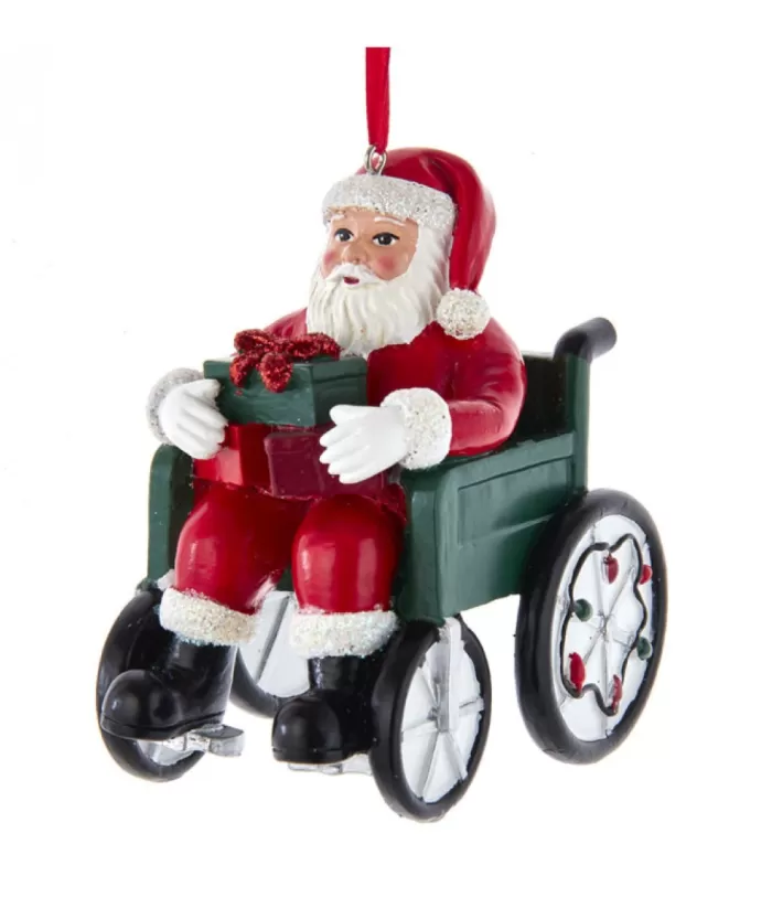 Boutique de Noël Santa In Wheelchair Ornament